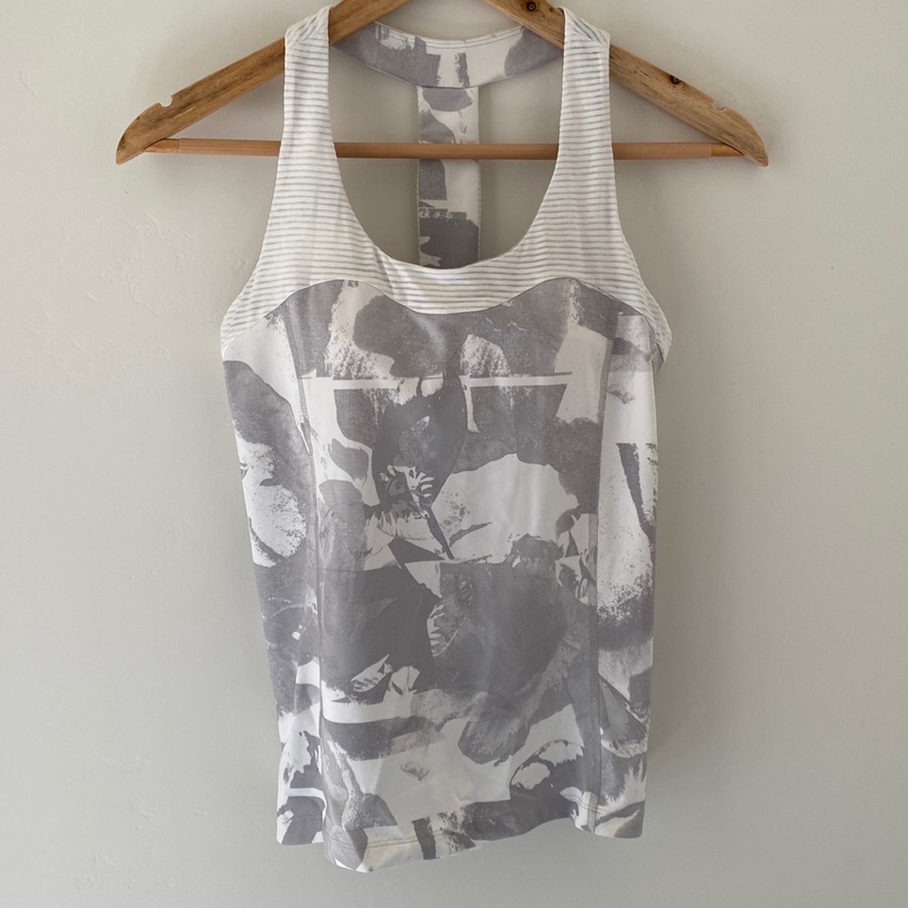 Sweaty Betty Yoga Gray White Tank